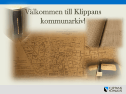 Välkommen till Klippans kommunarkiv!