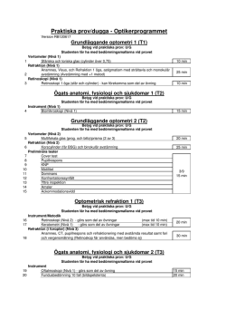 Praktiska prov/dugga - Optikerprogrammet - Ping-Pong