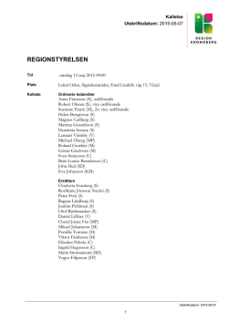 Kallelse till regionstyrelsens möte 13 maj, pdf