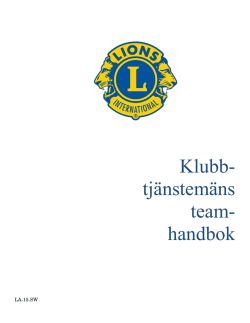 Handbok för klubbtjänstemän