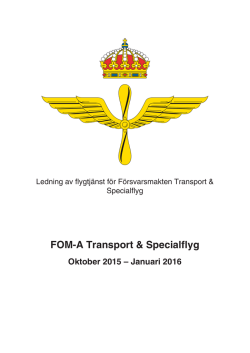 FOM-A Transport & Specialflyg