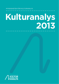 Kulturanalys 2013