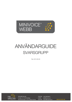 Svarsgrupp - Minivoice.se