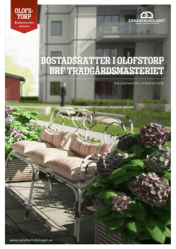 bostadsrätter i olofstorp brf trädgårdsmästeriet