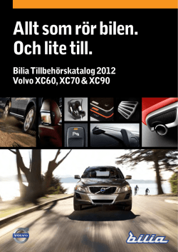 Tillbehörskatalog Volvo XC-serien 2012 Observera att detta är