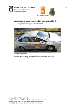 Årsrapport 2014 Grannsamverkan och