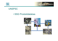 UNSPSC i SSG Produktdatabas