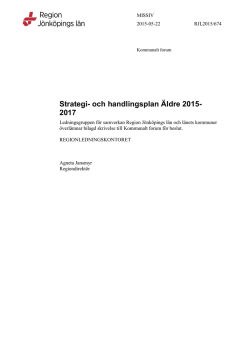 Strategi- och handlingsplan Äldre 2015- 2017