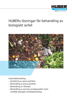 Biogashantering - Hydropress Huber AB