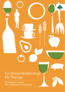 En livsmedelsstrategi för Sverige