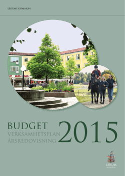 Budget 2015 - Lerums Kommun