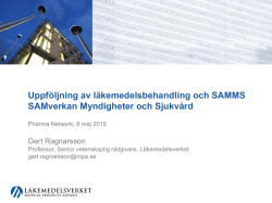 SAMMS projektet Mål och problematik avseende tillgång till data