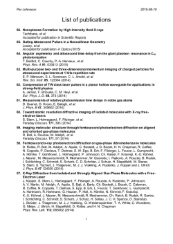 List of publications