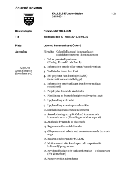 KALLELSE/Underrättelse 1(2) 2015-03-11