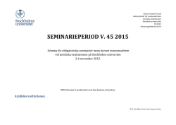seminarieperiod v. 45 2015 - Juridiska institutionen
