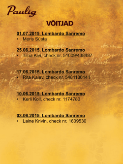01.07.2015, Lombardo Sanremo • Meris Süsta 25.06.2015