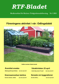 RTF-Bladet - Råcksta Trädgårdsstadsförening