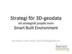 Strategi för 3D Geodata, en förstudie inom Smart Build Environment