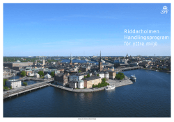 Handlingsprogram för Riddarholmen (PDF