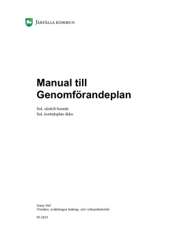 Manual till Genomförandeplan