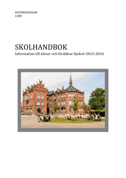 SKOLHANDBOK 2015-2016