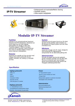 Modulär IP-TV Streamer