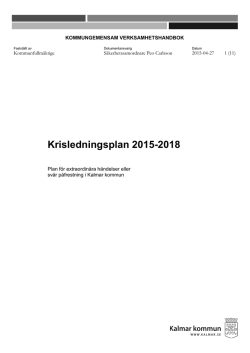 Krisledningsplan 2015-2018