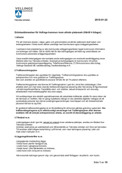 Grävbestämmelser för Vellinge kommun inom allmän platsmark
