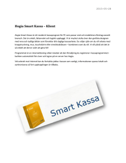 Manual Smart Kassa Kassaklient