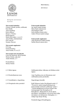 Protokoll 2015-04-22 - Biologiska institutionen
