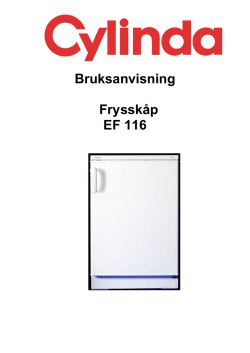 Bruksanvisning Frysskåp EF 116