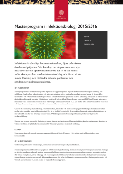 Masterprogram i infektionsbiologi 2015/2016