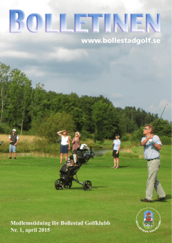 Bolletinen nr 1 2015 - Bollestad Golfklubb