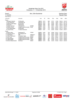 Results - Zwemkroniek