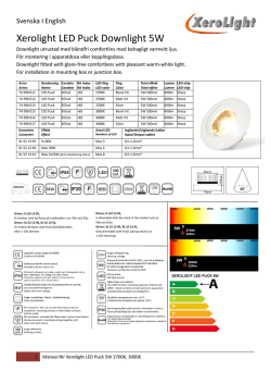 Xerolight LED Puck Downlight 5W