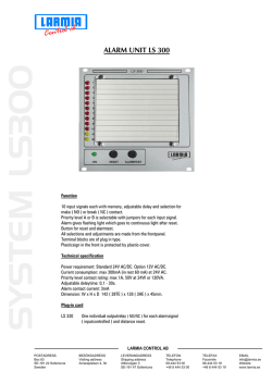 ALARM UNIT LS 300 - Larmia Control AB