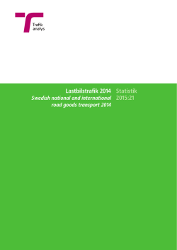 Lastbilstrafik 2014 Statistik 2015:21