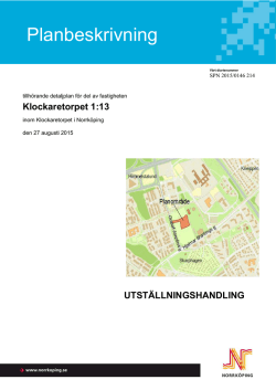 Planbeskrivning - Norrköpings kommun