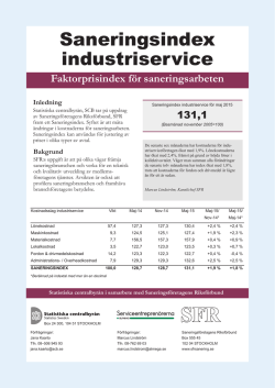 Saneringsindex 2015 maj industriservice