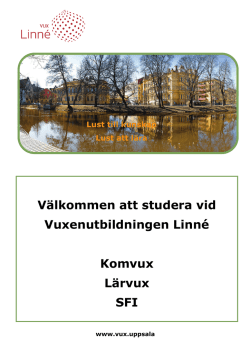 Välkommen att studera vid Vuxenutbildningen Linné