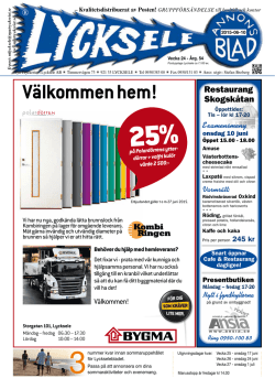 Annonsbladet vecka 24, 2015 - Nya Tryckeriet i Lycksele AB