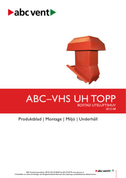 ABC–VHS UH TOPP - ABC Ventilationsprodukter AB