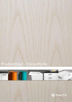 Produktblad - Konsolhylla
