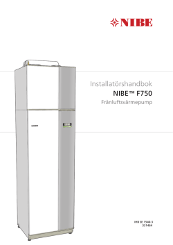Installat&ouml;rshandbok NIBE&trade; F750