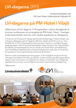 LVI-dagarna på PM Hotel i Växjö