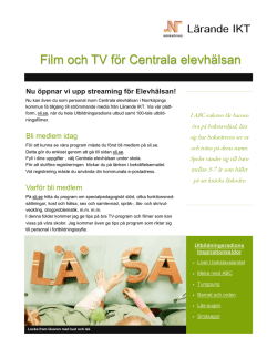 Film och TV för Centrala elevhälsan