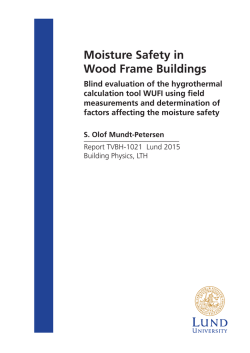 Moisture Safety in Wood Frame Buildings