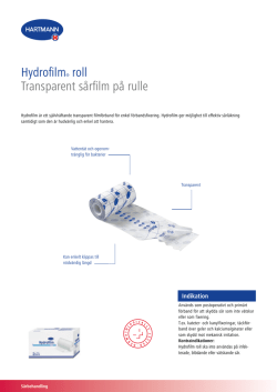 Hydrofilm® roll Transparent sårfilm på rulle
