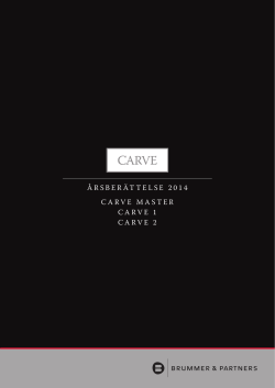 Carve årsberättelse 2014
