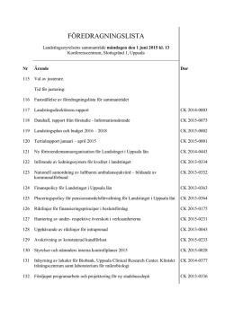 Bilagor - Landstinget i Uppsala l&auml;n
